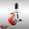 Service Caster 3 Inch 316SS Red Polyurethane Swivel 1-3/8 Inch Expanding Stem Caster Brake SCC-SS316EX20S314-PPUB-RED-TLB-138 - alternate 3